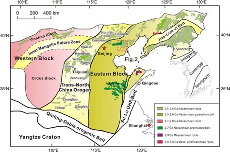 Tectonic Framework Of The North China Craton Showing The Major Crustal