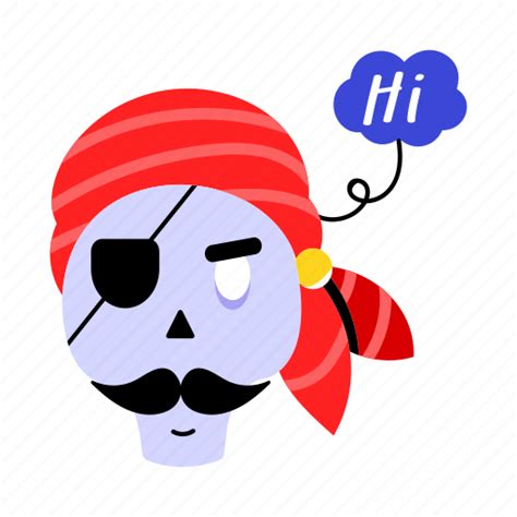 Pirate skull, pirate face, scary skull, scary face, pirate emoji ...