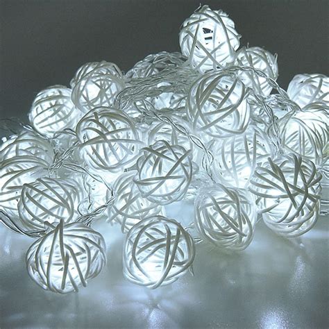 Amazon Holiday String Lights 20 40 Rattan Balls LED String Lights