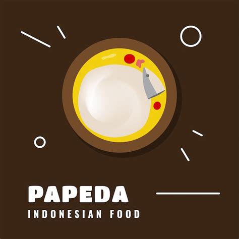 Premium Vector | Papeda Asian Traditional Food From Indonesia