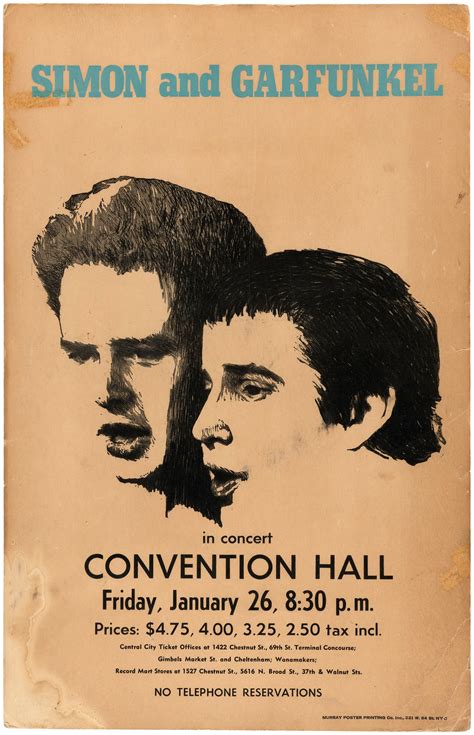 Hake's - SIMON AND GARFUNKEL 1968 CONCERT POSTER.