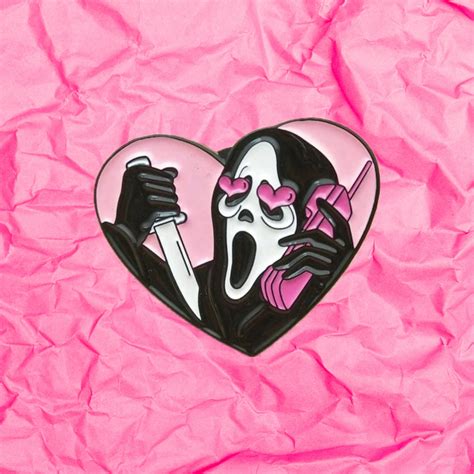 Halloween Horror Movie Pins Scream On The Phone Cute Scary Valentine