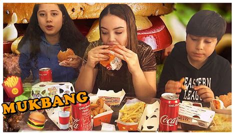 MUKBANG Kardeşlerimle hamburger mukbang bu videolarda ne yapacağımı