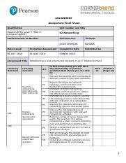 Assignment Brief RQF UNIT 2 Networking Docx ASSIGNMENT Assignment