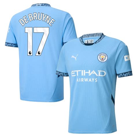 Maillot Manchester City Domicile 2024 2025 De Bruyne Foot Soccer Pro