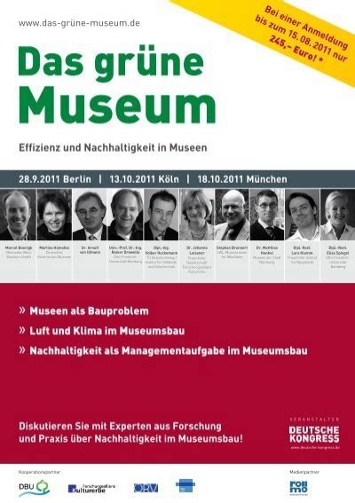 Effizienz Und Nachhaltigkeit In Museen Deutsche Kongress