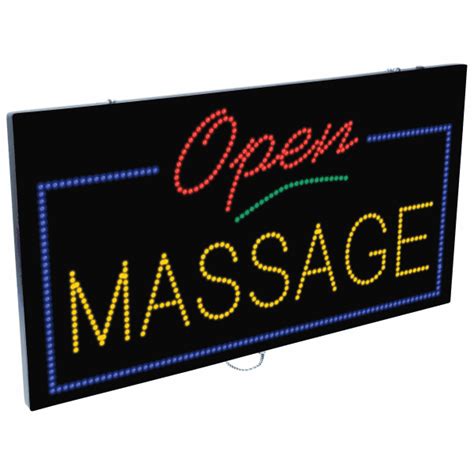 Berkeley Beauty Company Inc 2 In 1 Led Sign Open Massage In Frame