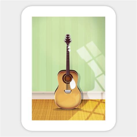 Acoustic Guitar Acoustic Guitar Sticker Teepublic