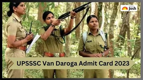 Upsssc Van Daroga Admit Card 2023 In Hindi वन दरोगा भर्ती परीक्षा