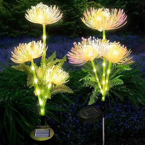 Pack Lampe Solaire Fleurs Lumiere Solaire Exterieur Ip