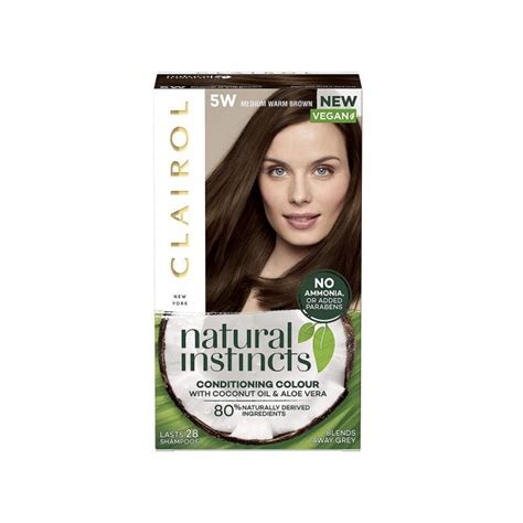 Clairol Natural Instincts Semi Permanent Vegan Hair Dye 5w Medium