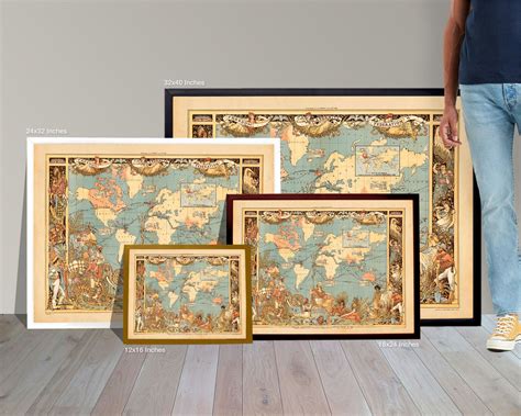 Map of the British Empire Vintage Map of the World, United Kingdom Fine Art Giclée. Old Map of ...