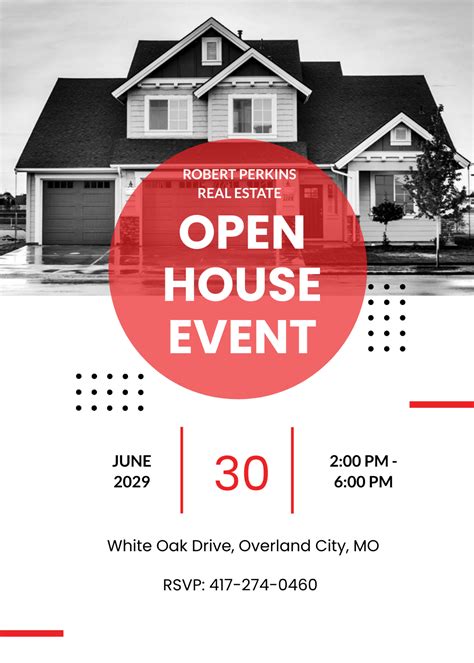 Real Estate Open House Invitation Template - Edit Online & Download