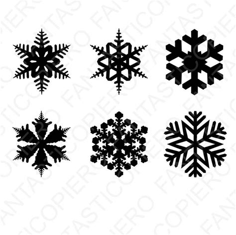 Snowflake SVG Files for Silhouette Cameo and Cricut. Snowflake Clipart PNG Included - Etsy