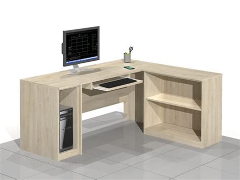 Biurka narożne komputerowe 170 x 140 cm BLOCK NKE LANCORIA Home Office