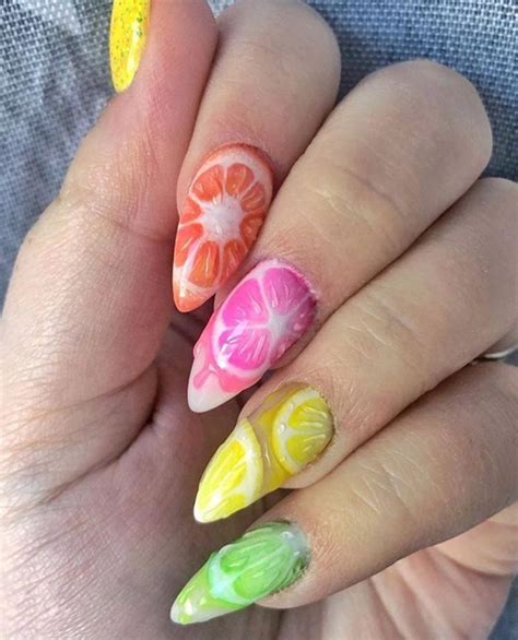 Dainty Fruit Nails Perfect For Summer The Glossychic