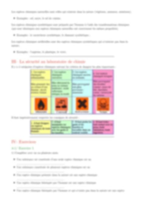 Solution Les Especes Chimiques Tronc Commun Physique Chimie Studypool