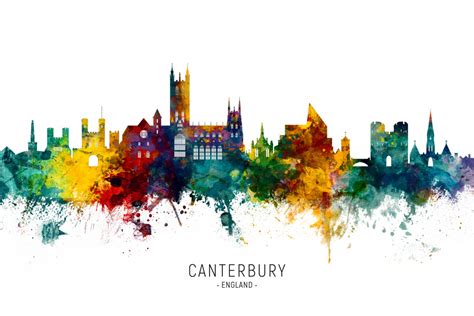 Skyline Von Canterbury England Michael Tompsett Als Kunstdruck Oder