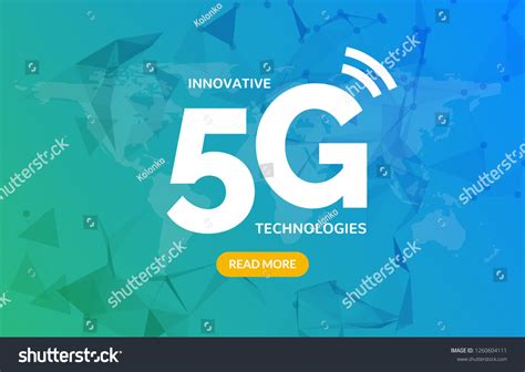 5g Wireless Internet Connection Network Background Vector De Stock