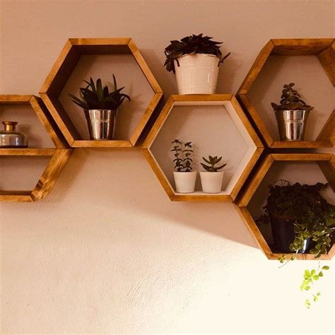 Large Hexagon Shelf Hexagon Shelves Honeycomb Shelf Honeycomb Shelves Floating Hexagon Shelf