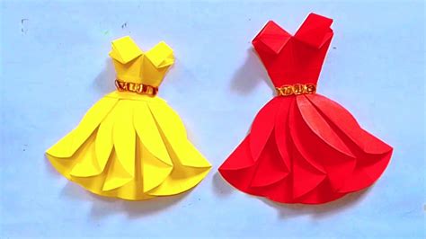 Doll Dress Paper Dress Doll Dressup With Paper Paper Dress Making Paper Craft Diy Craft