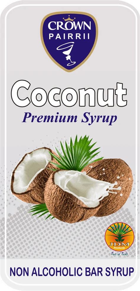 Crown Pairrii Coconut Mocktail Syrup Packaging Type Carton Packaging