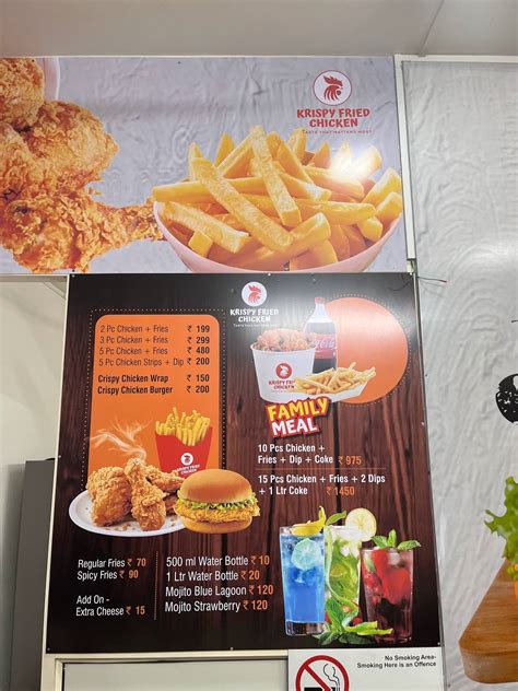 Menu At Krispy Fried Chicken Parra