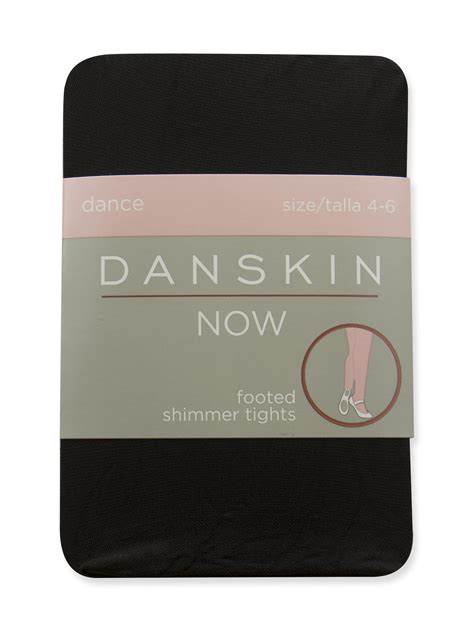 Danskin Now Girls 2 16 Opaque Shimmer Dance Footed Tights