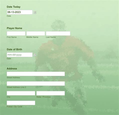 Football League Registration Form Template Jotform