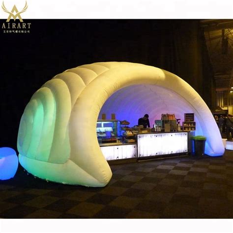 Inflatable dome tent with led strips installed-AIRART