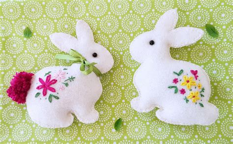 Free Felt Bunny Pattern For Hand Sewing This Easter S Decorations