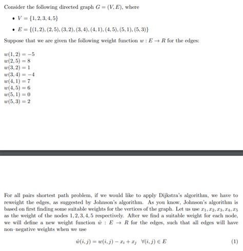 Solved Consider The Following Directed Graph G V E