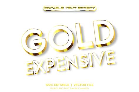 Premium Vector Gold 3d Text Effect Editable Text