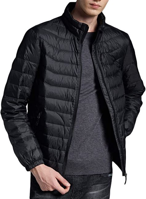 Jaqueta Masculina Boyland De Inverno Leve Com Zíper E Acolchoada Preto