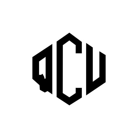 QCU letter logo design with polygon shape. QCU polygon and cube shape ...