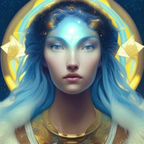 Sun Moon And Stars Aesthetic 3d Whimsical Cosmic Ethereal Blue