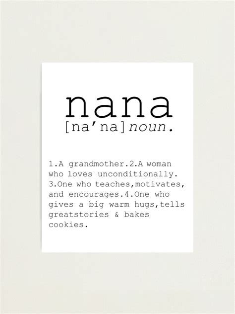 "DEFINITION OF NANA Poster Definition Print Definition Funny Wall Art ...