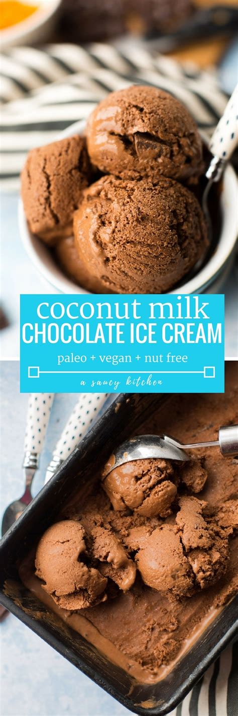 Chocolate Coconut Milk Ice Cream A Saucy Kitchen