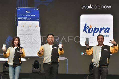 BANK MANDIRI LUNCURKAN APLIKASI MOBILE KOPRA | ANTARA Foto