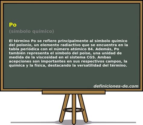 O Que Significa P O - Significado de «Po (símbolo químico)»