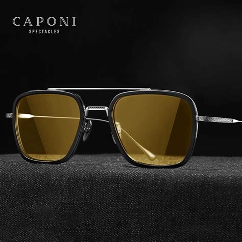 CAPONI Gafas De Sol Fotocrom Ticas Para Hombre Lentes De Acetato De