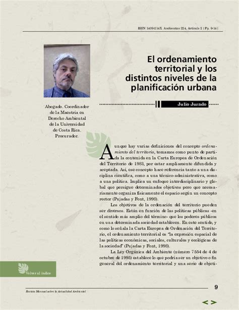 El Ordenamiento Territorial Y Los Distintos Niveles De La Planificaci N