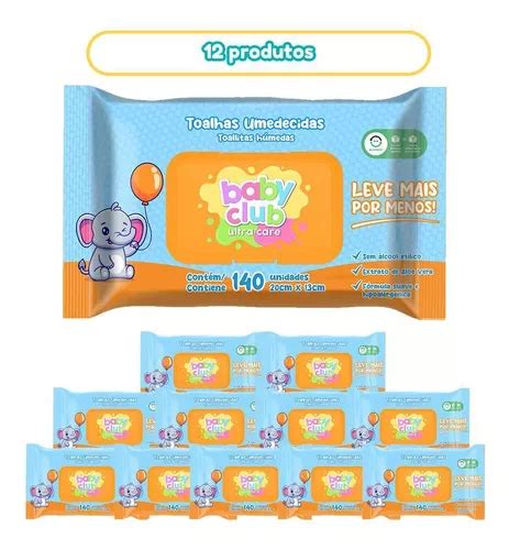 Baby Club Ultra Care 12 Unid Toalha Umedecida Tradicional 140 Fls