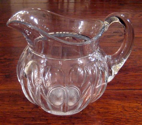 Large Early Vintage Signed Heisey Glass Pitcher Kv00001831 Removed Heisey Glass Crystal