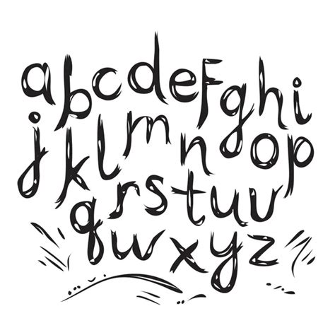 Hand Drawn Alphabet Stock Vector By Yuliia