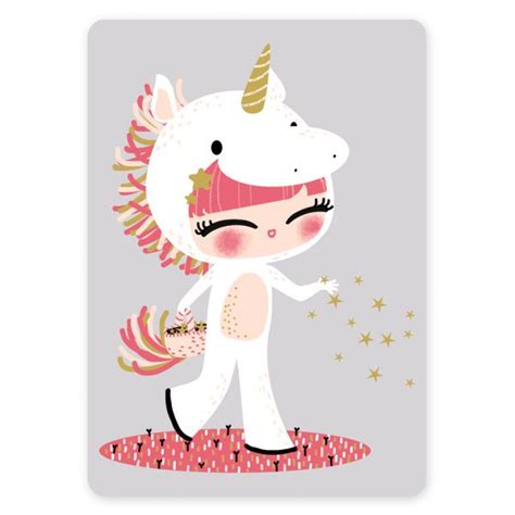 Carte Enfant D Guis En Licorne Kanzilue La Boutique Part