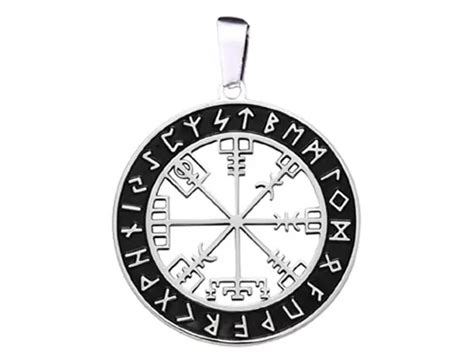 Collar Vikingo Vegvísir runas Acero Inoxidable Unisex Cuotas sin