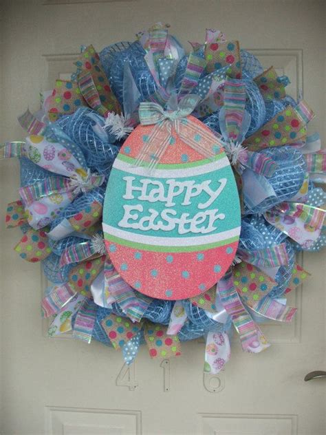 Reserved Easter Egg Easter Deco Mesh Wreath Etsy Easter Deco Mesh