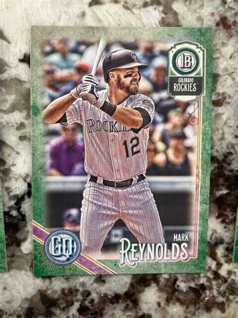 2018 TOPPS GYPSY QUEEN GREEN PARALLEL CARD COLORADO ROCKIES MARK