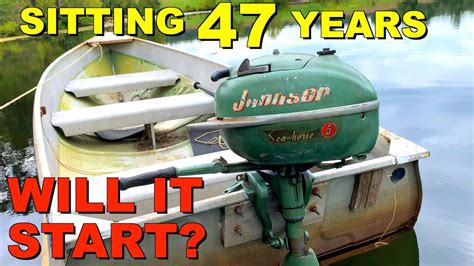 1952 Johnson Outboard Sitting 47 Years Will It Start Part 1 Youtube